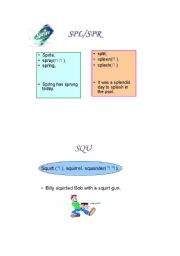 English worksheet: consonant clusters 