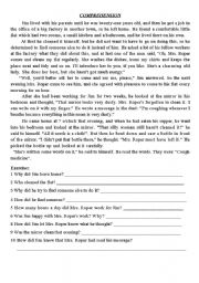 English Worksheet: Jim and his family