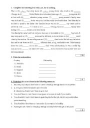 English worksheet: Grammar exercises - tenses, articles, modals