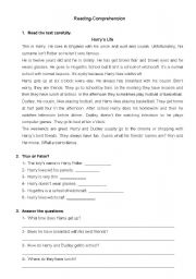 English Worksheet: Reading- Comprehension