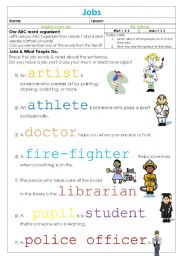 English worksheet: jobs