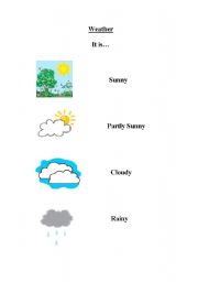 English worksheet: The Weather