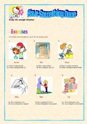 English Worksheet: CAUSATIVE 