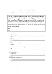 English worksheet: Writing an e- mail from your holidays