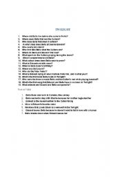 English Worksheet: TWILIGHT