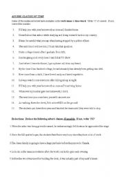 English Worksheet: quiz on adverb clauses of time