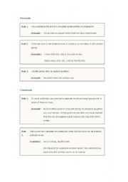 English Worksheet: punctuation rule 