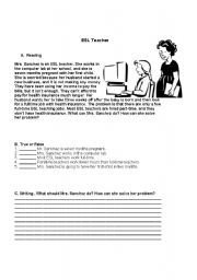 English Worksheet: Reading comprehension.