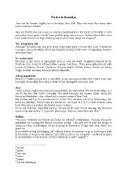 English Worksheet: Brooklyn & Sydney