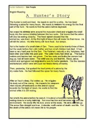 English Worksheet: Xai, the hunter