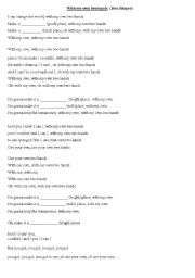 English Worksheet: With my own two hands - Ben Harper