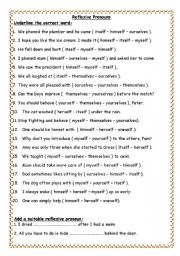 English Worksheet: Reflexive Pronouns