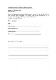 English worksheet: Penfriends Wanted!