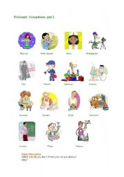 English Worksheet: Pictionary. Occupations, part 2