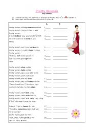 English Worksheet: Pretty Woman - Song Activity