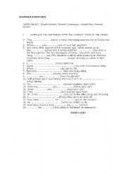 English Worksheet: GRAMMAR EXERCISES