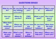 English Worksheet: BINGO BOARDS Questions/Answers