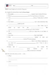 English Worksheet: Present Simple