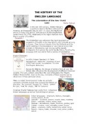 English Worksheet: History IV
