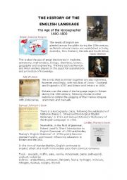 English Worksheet: History V