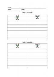 English worksheet: USED TO