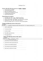 English Worksheet: The Passive