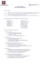 English worksheet: reading test