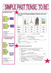 English Worksheet: Past Simple: to be