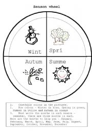 English Worksheet: Seasons wheel