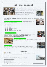 English Worksheet: AT THE AIRPORT