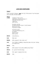 English Worksheet: LOVE AND CONFUSION