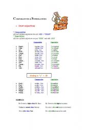 English Worksheet: Comparatives and Superlatives