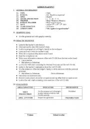 English Worksheet: LESSON  PLAN..