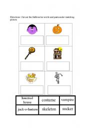 English Worksheet: Halloween Vocabulary 