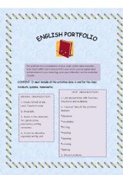 English Worksheet: ENGLISH PORTFOLIO