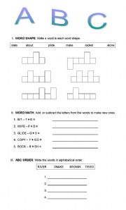 English worksheet: spelling