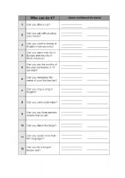 English worksheet: WHO CAN DO IT?