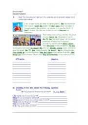 English Worksheet: Present Simple & Enviroment words. 