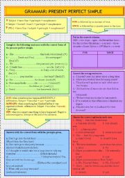 English Worksheet: GRAMMAR: PRESENT PERFECT SIMPLE