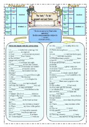 English Worksheet: present and past forms of the verb 