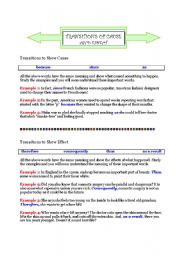 Transitions of Cause and Effect: Examples and Exercises