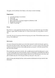 English Worksheet: Games