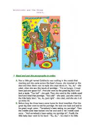 Goldilocks and the three bears..(fairytalre)