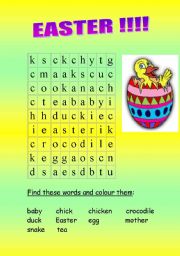 English worksheet: Easter