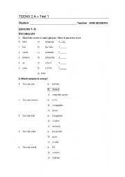 English Worksheet: TEST
