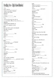 English worksheet: Listening Exercise - Breaking Free HSM