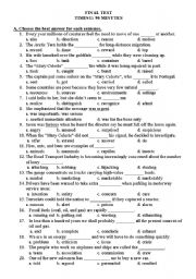 English Worksheet: TESTING 