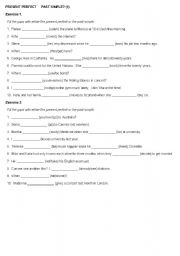 English worksheet: Present Perfect-Past Simple