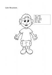 English Worksheet: The boy