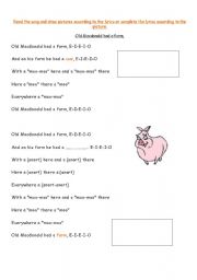 English worksheet: Old Macdonald had a farm,